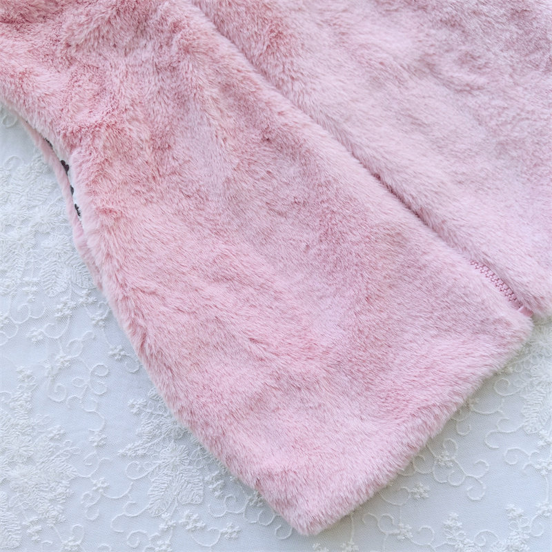 甜美可爱~出口女宝宝中小童三件包邮92-128欧dan毛毛保暖连帽马甲,淘宝优惠券,粉丝福利购,淘宝优惠卷