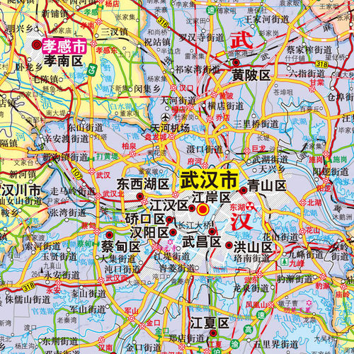 2026湖北省地图覆膜折叠版中国分省系列地图大幅面行政区划地图详细交通线路高速国道县乡道 - 图3