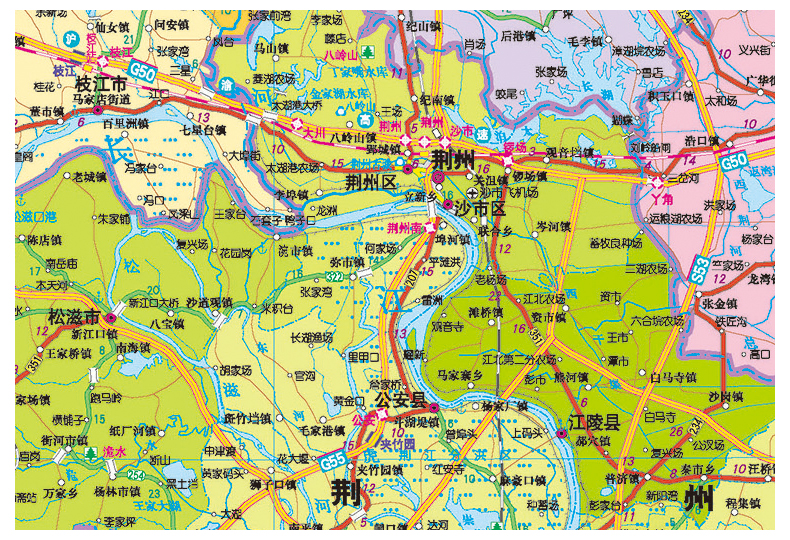 2024湖北省地图挂图交通旅游地图挂图商务办公挂图 1.1米x0.8米整张挂图政区交通星球地图出版社-图1