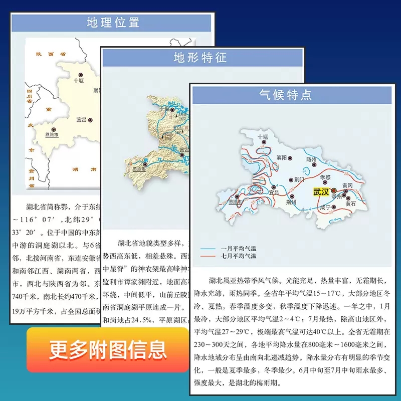 2024湖北省地图挂图交通旅游地图挂图商务办公挂图 1.1米x0.8米整张挂图政区交通星球地图出版社-图2