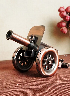 铁艺模型 大炮火炮山炮军事模型 兵人场景摆件书桌装饰送男友礼物