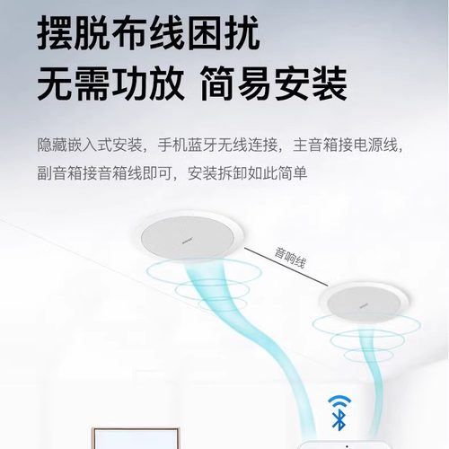 JBL吸顶音响套装嵌入式喇叭吊顶天花板背景音乐无线蓝牙airplay2 - 图0