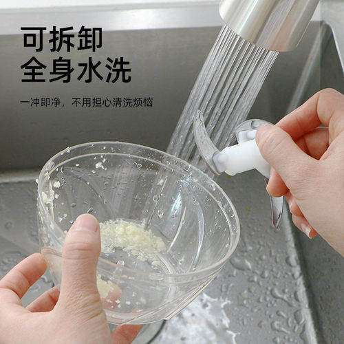 捣蒜泥神器拉蒜器蒜蓉搅碎机搅蒜小型大蒜手动捣碎压蒜臼子打蒜末 - 图2