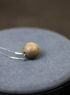 印度老山檀香错金错银绕云项坠国风复古吊坠生活美学项饰