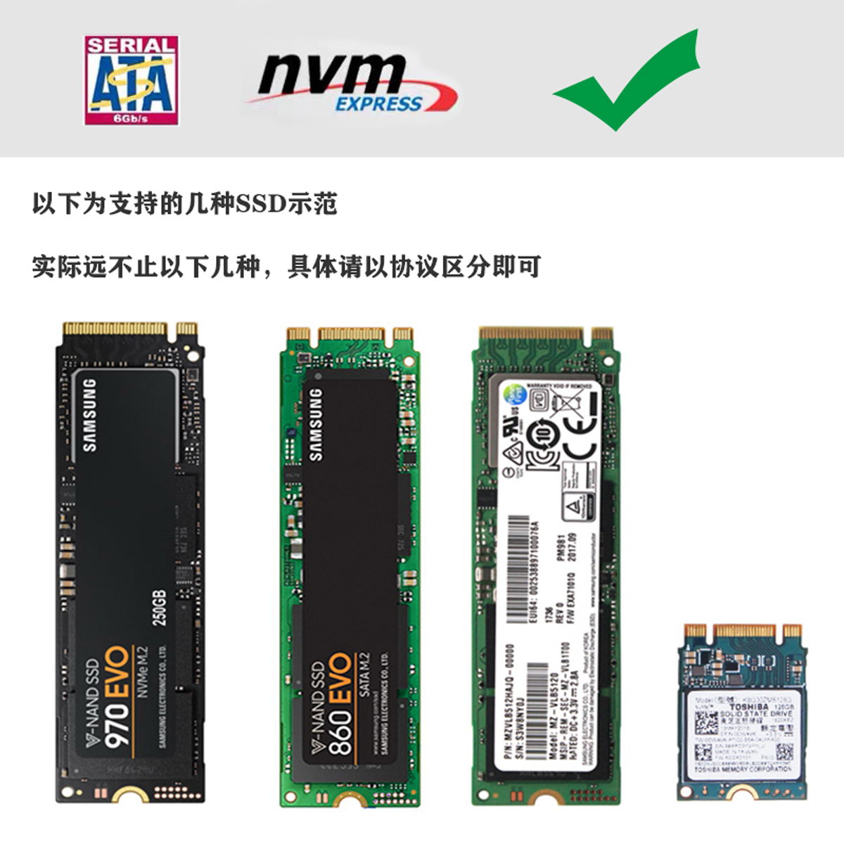 M.2双协议二合一硬盘盒NVME M.2 SSD固态转USB3.1 Typc-A硬盘盒-图1