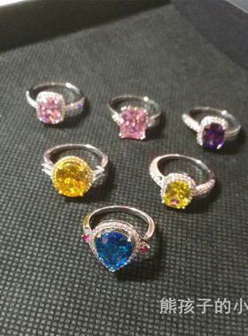 韩版微镶锆石饰品日常宴会戒指环