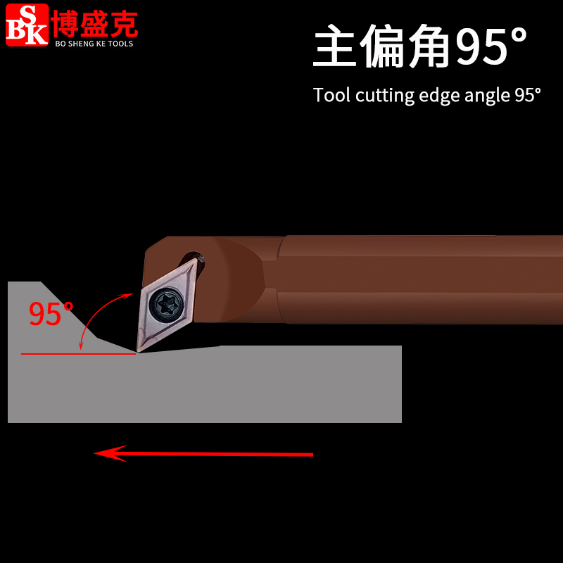 数控95度内孔刀杆内圆弹簧钢车刀D08/10/16/20R-SDUCR镗孔正车刀 - 图0