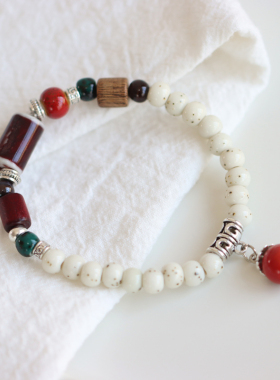 国风文艺景德镇陶瓷手串木珠手链