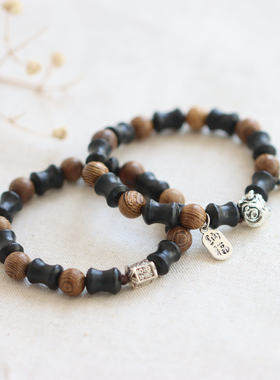 文艺国风鸡翅木手链情侣学生手串