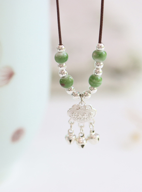 简约新中式民族风景德镇陶瓷项链