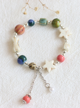 新中式国风景德镇陶瓷手链手串