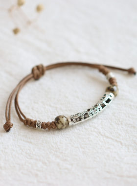 简约民族风景德镇陶瓷手链复古