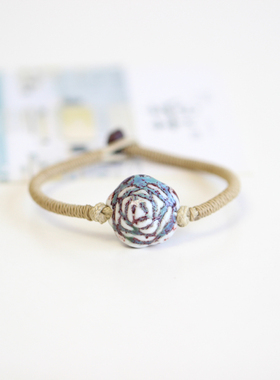 民族风陶瓷手链中国风贵妃醉手绳