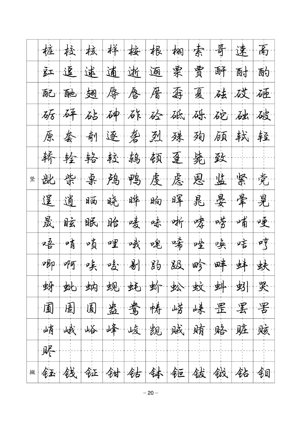 行书二 6500常用字字帖 硬笔钢笔字帖  简体