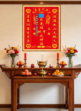 世代荣昌中堂宗祠香火神榜定制图