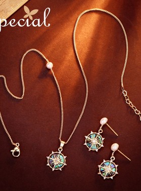 special淡水珍珠锁骨链轻奢套装