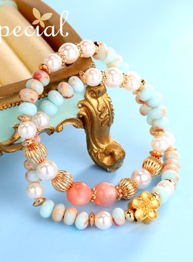 SPECIAL欧美森系叠戴弹力手链