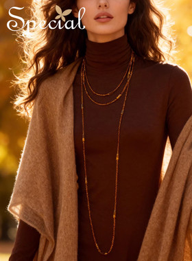 SPECIAL欧美风虎眼石长款叠戴