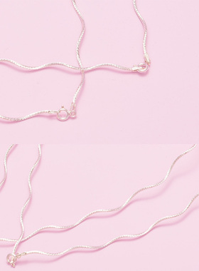 纯银项圈不变形吊坠锁骨链