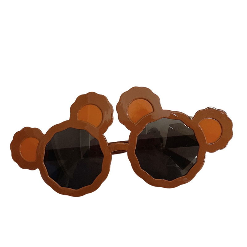 ins搞怪派对生日拍照眼镜创意两只耳朵动物造型墨镜可爱棕色小熊-图3