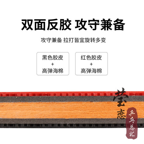 莹恋XIOM骄猛乒乓球拍单拍1只碳素七星八星九星成品拍直横拍正品 - 图1
