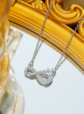 轻奢小众设计感无限爱锁骨链