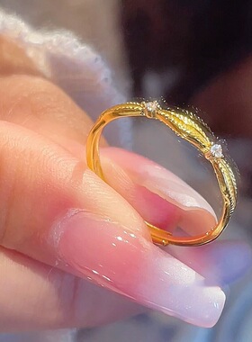 羽之恋沙金开口对戒女款