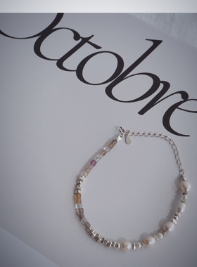 天然珍珠s925银极简风叠戴手链女