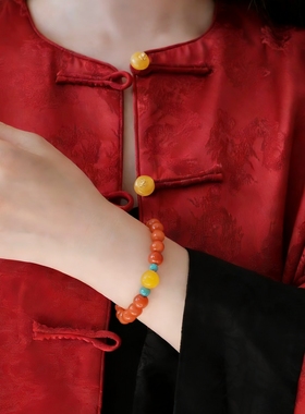 天然南红满时尚款个性玛瑙手链