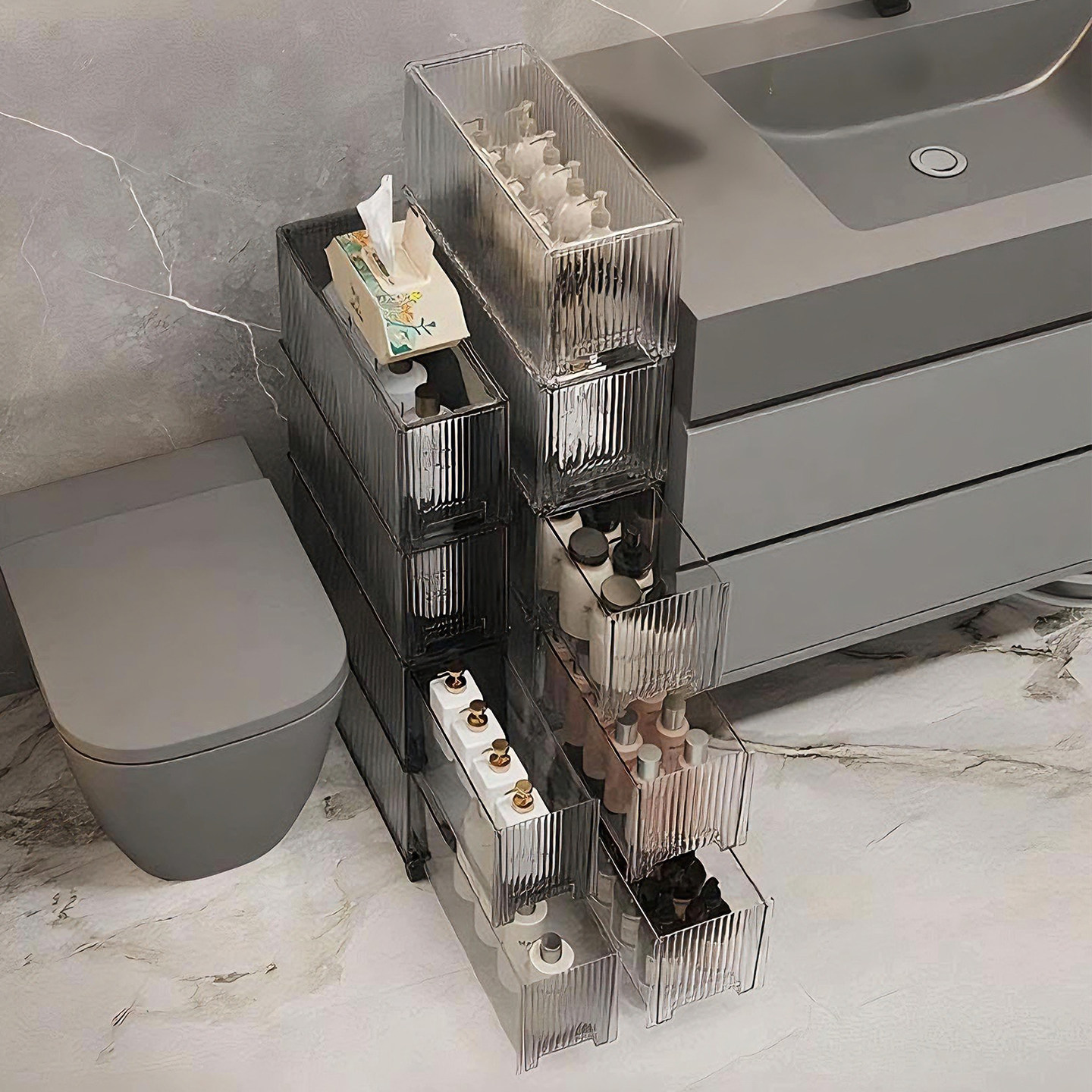 浴室边柜卫生间10CM夹缝收纳柜12宽带滑轮浴室马桶边缝隙柜抽屉式,淘宝优惠券,粉丝福利购,淘宝优惠卷