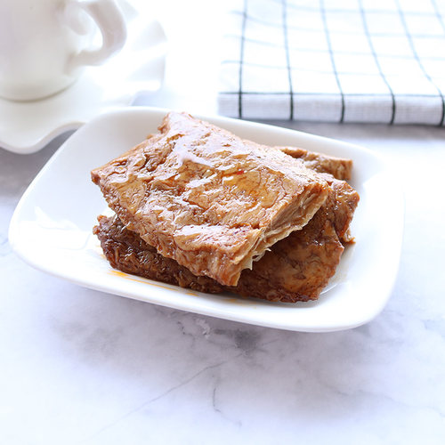 徽家铺子徽家烤素肉500g手撕豆腐干豆制品素牛排素食五香味零食 - 图1