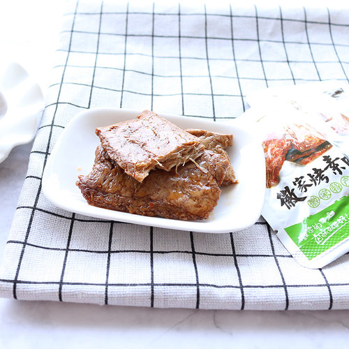 徽家铺子徽家烤素肉500g手撕豆腐干豆制品素牛排素食五香味零食 - 图2