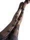 Pure Xiaomo black silk bow hollow fishnet stockings