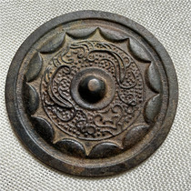 Antique Handicraft Han Dynasty exquisite green rust bronze mirror 1727 Bauberries connoisseurre collection Jiapong