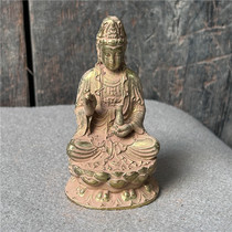 Antique handcrafts Exquisite Bronze Ware Pendulum with Golden Buddha Bag Pulp Mellow Thickness Connoisseuria