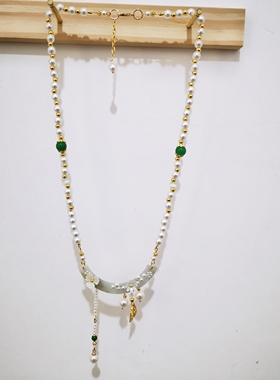 逐玉俞浅浅孔雪儿同款天然石翡翠玉衡项链古风配饰清冷感仿妆配饰