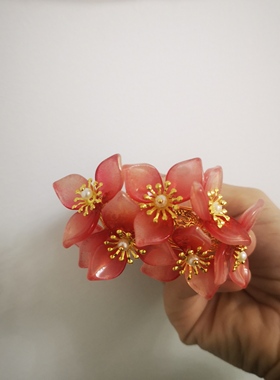 贵女雁回时同款庄寒雁陈都灵古风清冷梅花古装汉服甜美头饰送耳环