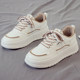My trendy casual thick-soled round-toe white shoes are versatile and low-top