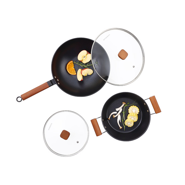 LOCK&LOCK Azure series fine iron non-stick pan two-piece set CIW3002S01 available for group purchase