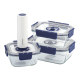 LeK vacuum fresh-keeping box set heat-resistant glass