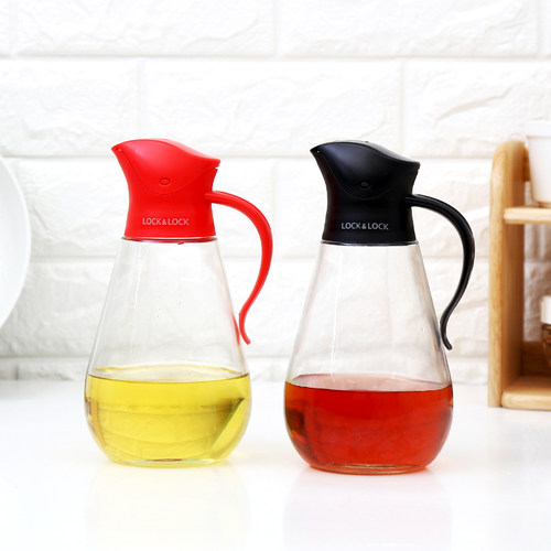 乐扣乐扣自动开合玻璃油壶厨房家用不挂油酱油醋调料550mlCKO101 - 图1