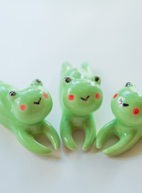 zakka陶瓷小动物筷子架笔托摆件