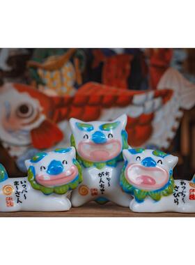 陶瓷可爱福狮子创意摆件