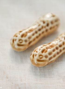 田园风笔托筷架陶瓷花生装饰品