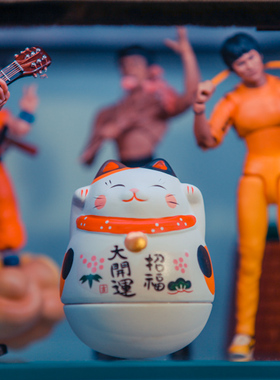 日式送礼陶瓷可爱风卡通摆件