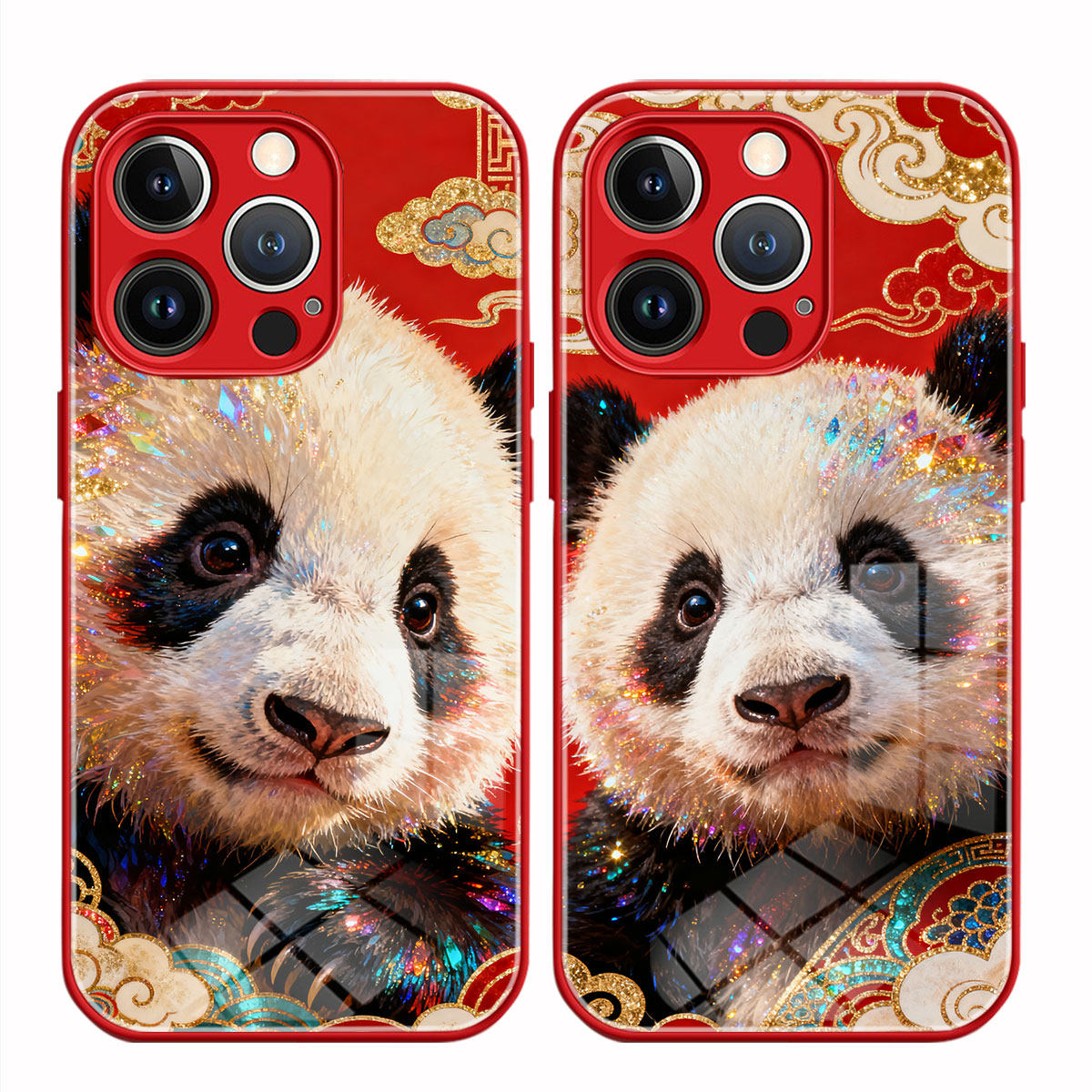 适用苹果17手机壳iphone14可爱熊猫华丽红色中国风OPPOFindx9祥云VIVOIQOO15华为nova14活力版荣耀400小米17p,淘宝优惠券,粉丝福利购,淘宝优惠卷