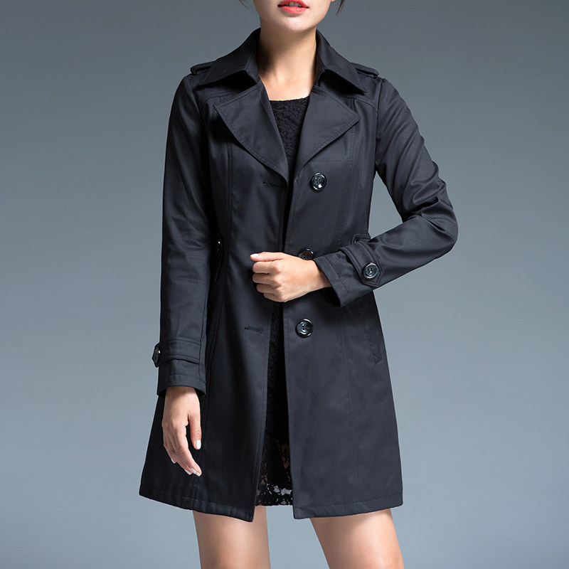 胖人大号风衣女春秋中长款200斤特大码外套加肥加大胖mm修身大衣,淘宝优惠券,粉丝福利购,淘宝优惠卷