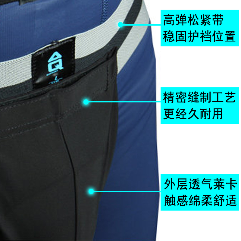 AQ运动护裆裤跆拳道散打泰拳摔跤拳击防撞内