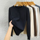 2025 new autumn and winter round neck sweater women's thickened inner slim fit pullover bottoming sweater long-sleeved top