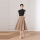 Hitchrip elastic high-waisted mid-length umbrella skirt
